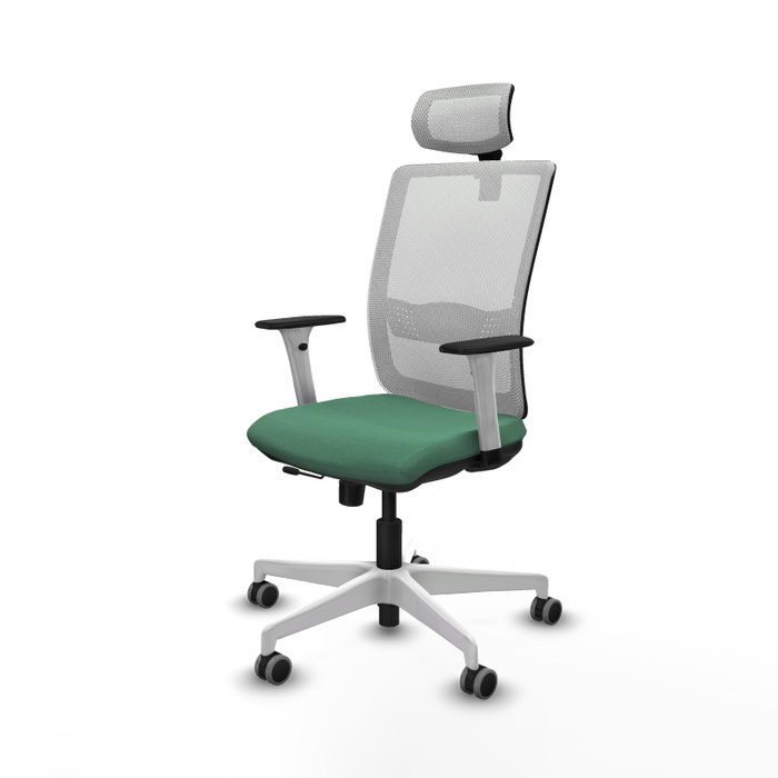 PIQUERAS Y CRESPO Silla de oficina Haches Verde esmeralda y Blanco PIQUERAS Y CRESPO Silla de oficina Haches Verde esmeralda y Blanco