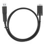 Targus ACC1133GLX Cable Docking 1 m USB-C a USB-C (USB 3.2 Gen 1) con Adaptador USB-A, Negro