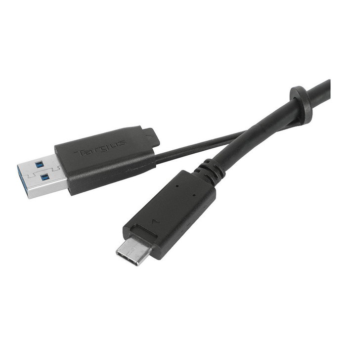 Targus ACC1133GLX Cable Docking 1 m USB-C a USB-C (USB 3.2 Gen 1) con Adaptador USB-A, Negro