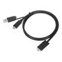 Targus ACC1133GLX Cable Docking 1 m USB-C a USB-C (USB 3.2 Gen 1) con Adaptador USB-A, Negro