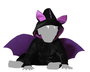 Disfraz de Murciélago Negro y Violeta con Alas para Bebé - Conjunto de Halloween Unisex para 12-24 Meses