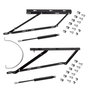 Emuca Juego de mecanismos elevables para cama canapé, apertura frontal, para camas de 135 cm, Acero, Pintado negro