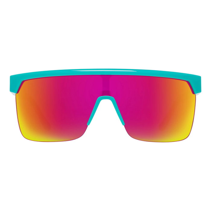 SPY Flynn 5050 Teal con cristal rojo y detalles verdes