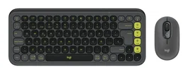 Logitech 920-013118 POP Icon Combo - Kit Teclado y Ratón Bluetooth Inalámbrico Universal QWERTY Español Mini Grafito con Teclas Programables y Material Reciclado