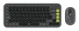 Logitech 920-013118 POP Icon Combo - Kit Teclado y Ratón Bluetooth Inalámbrico Universal QWERTY Español Mini Grafito con Teclas Programables y Material Reciclado