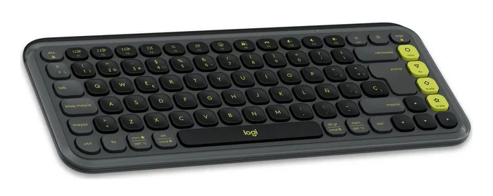 Logitech 920-013118 POP Icon Combo - Kit Teclado y Ratón Bluetooth Inalámbrico Universal QWERTY Español Mini Grafito con Teclas Programables y Material Reciclado