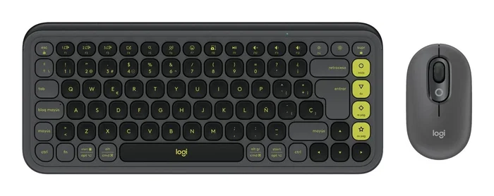 Logitech 920-013118 Teclado Inalámbrico Bluetooth QWERTY Español con Ratón Incluido, Grafito y Verde Logitech 920-013118 Teclado Inalámbrico Bluetooth QWERTY Español con Ratón Incluido, Grafito y Verde