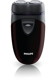 Philips Afeitadora Eléctrica Serie 1000 S1131/70 con Cabezales CloseCut, Rotativa, a Pilas AA, 60 min Autonomía, Negro/Burdeos