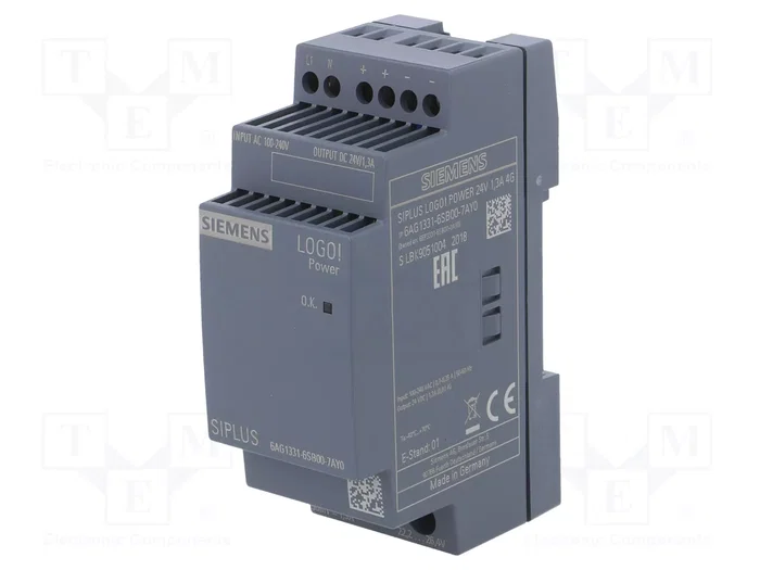 SIEMENS SIPLUS LOGO!Power Alimentador 31,2W 24VDC SIEMENS SIPLUS LOGO!Power Alimentador 31,2W 24VDC