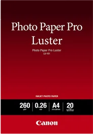 Canon Papel Fotográfico Pro Luster A4 260 g/m² 20 Hojas Blanco