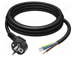QOLTEC Cable de alimentación HD5VV-F 3G1,5mm² CEE 7/7