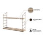 Hanah Home Sacramento Estantería de Pared Moderna Industrial Marrón 72x58x20 cm Tablero Melamina Soporte Metálico