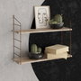 Hanah Home Sacramento Estantería de Pared Moderna Industrial Marrón 72x58x20 cm Tablero Melamina Soporte Metálico