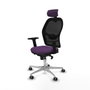PIQUERAS Y CRESPO Silla de oficina Jorquera con mecanismo Sincro, Morado y Negro
