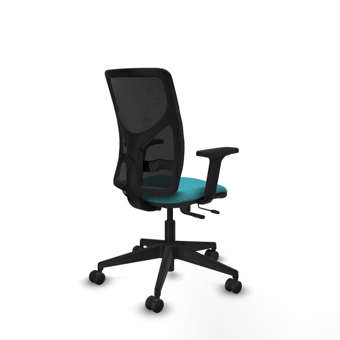 PIQUERAS Y CRESPO Silla de oficina Motilla Turquesa y Negro