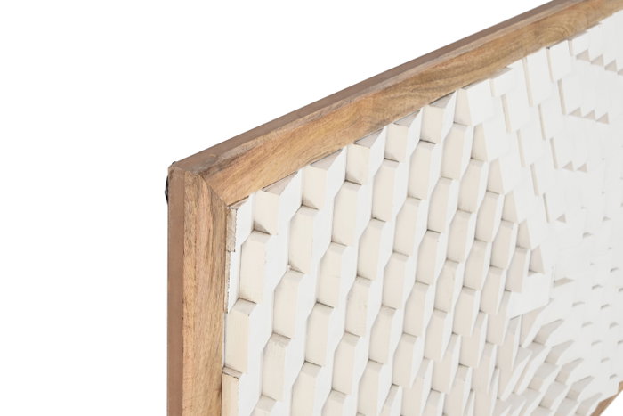 DKD Home Decor Cabecero Cama Moderno Blanco Natural 4 x 80 x 160 cm