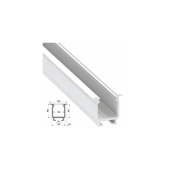 Perfil Aluminio Tipo W 2,02M