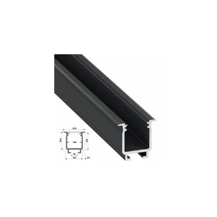 Perfil Aluminio Tipo W 2,02M