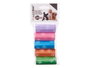 MASCOW Set de 5 Rollos de Bolsas para Mascota, 15 Unidades, Colores Variados