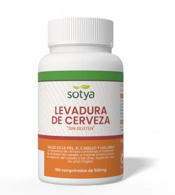 SOTYA Levadura de Cerveza sin Gluten 500mg 150 Comprimidos