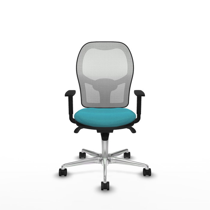 PIQUERAS Y CRESPO Silla de oficina Jorquera con mecanismo Sincro, Turquesa y Blanco PIQUERAS Y CRESPO Silla de oficina Jorquera con mecanismo Sincro, Turquesa y Blanco