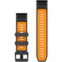 Garmin QuickFit 22mm Correa de Silicona Grafito/Naranja para Relojes