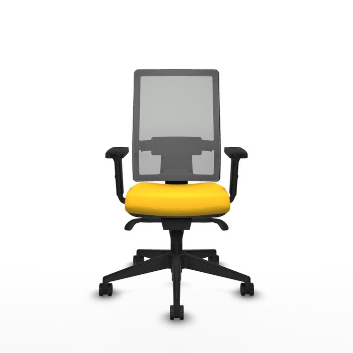 PIQUERAS Y CRESPO Silla de oficina Horna con mecanismo Sincro, Amarillo y Gris PIQUERAS Y CRESPO Silla de oficina Horna con mecanismo Sincro, Amarillo y Gris