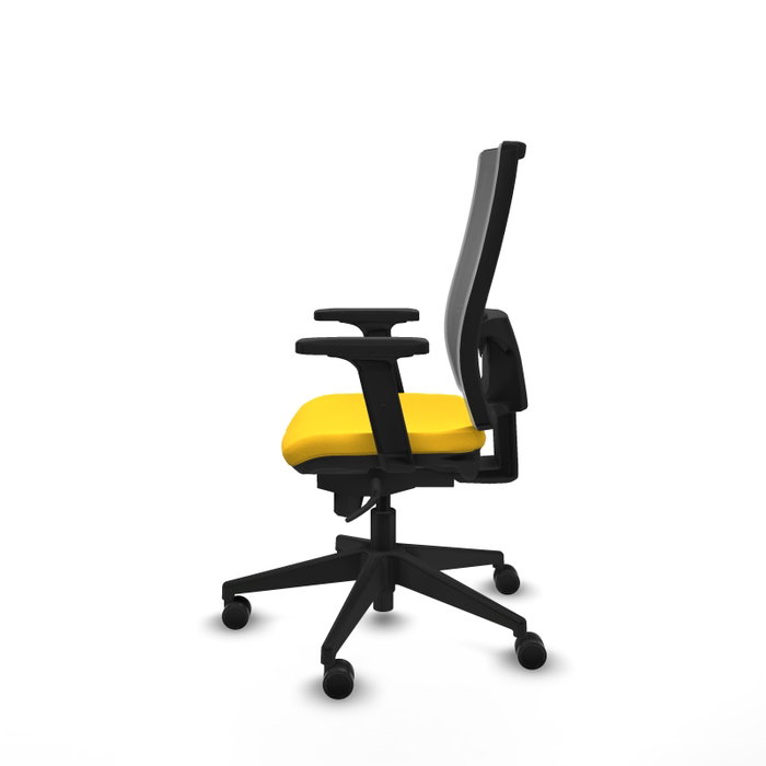 PIQUERAS Y CRESPO Silla de oficina Horna con mecanismo Sincro, Amarillo y Gris PIQUERAS Y CRESPO Silla de oficina Horna con mecanismo Sincro, Amarillo y Gris