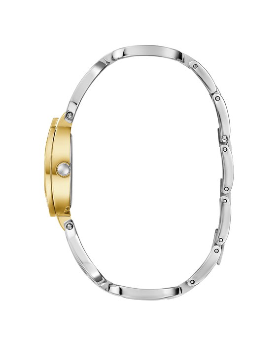Guess Reloj GW0683L6 con caja dorada y correa gris