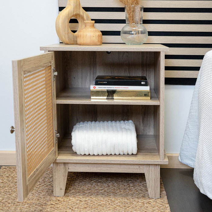 Mesilla con Puerta Rejilla Moa Vinthera 48 X 40 X 60 cm Mesilla con Puerta Rejilla Moa Vinthera 48 X 40 X 60 cm