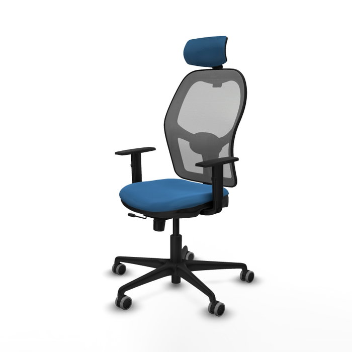PIQUERAS Y CRESPO Silla de oficina Jorquera con mecanismo Sincro/Traslack Azul claro y Gris PIQUERAS Y CRESPO Silla de oficina Jorquera con mecanismo Sincro/Traslack Azul claro y Gris
