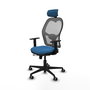 PIQUERAS Y CRESPO Silla de oficina Jorquera con mecanismo Sincro/Traslack Azul claro y Gris