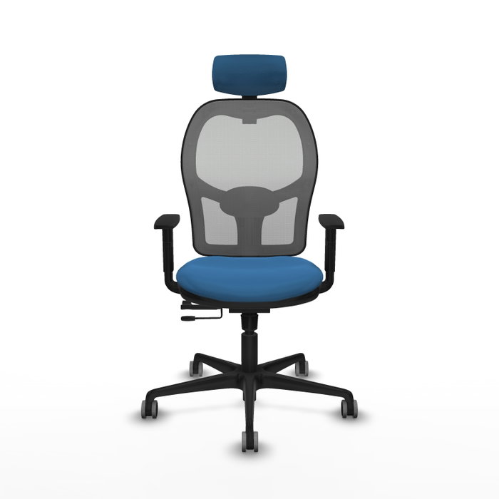 PIQUERAS Y CRESPO Silla de oficina Jorquera con mecanismo Sincro/Traslack Azul claro y Gris PIQUERAS Y CRESPO Silla de oficina Jorquera con mecanismo Sincro/Traslack Azul claro y Gris