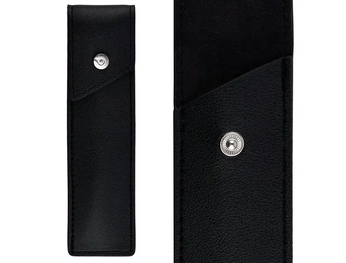 Belius Turbo Boligrafo y Estuche Aluminio Textura Punteada Negro y Plateado Tinta Azul Caja Diseño