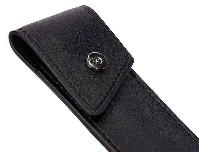 Belius Turbo Boligrafo y Estuche Aluminio Textura Punteada Negro y Plateado Tinta Azul Caja Diseño