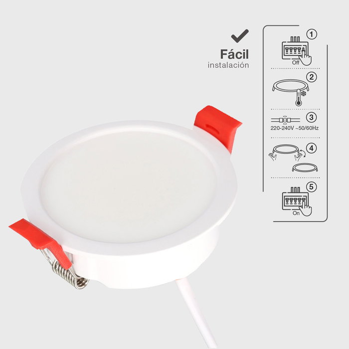 GSC Evolution Aro redondo empotrable compacto LED Lumati 4W Blanco GSC Evolution Aro redondo empotrable compacto LED Lumati 4W Blanco