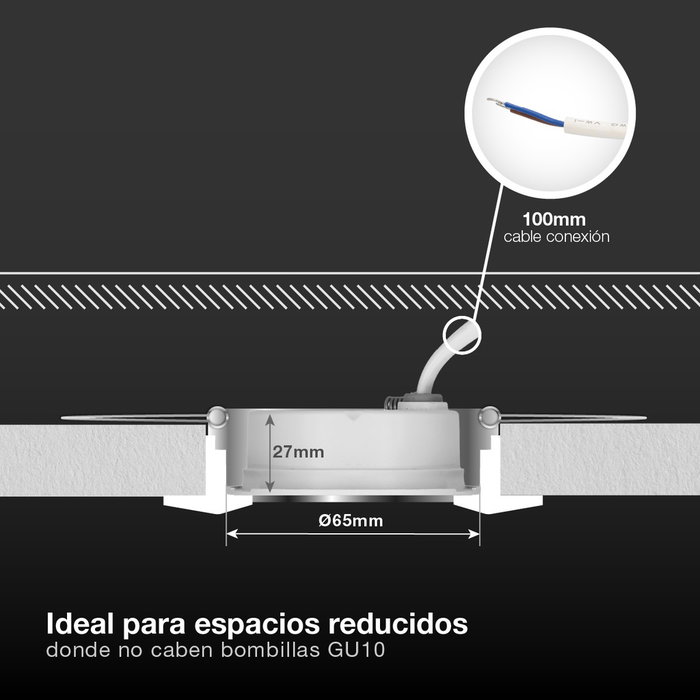GSC Evolution Aro redondo empotrable compacto LED Lumati 4W Blanco GSC Evolution Aro redondo empotrable compacto LED Lumati 4W Blanco