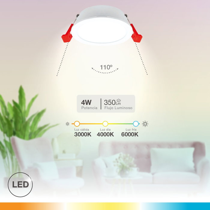 GSC Evolution Aro redondo empotrable compacto LED Lumati 4W Blanco GSC Evolution Aro redondo empotrable compacto LED Lumati 4W Blanco