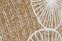 DKD Home Decor Naturechic23 Cojín Shabby Blanco y Natural 50 x 15 x 30 cm