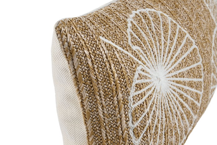 DKD Home Decor Cojín Bordado Natural y Blanco 50x15x30 cm