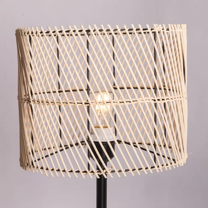 Lámpara de Mesa Porbandar SKD-T1020 Ratán