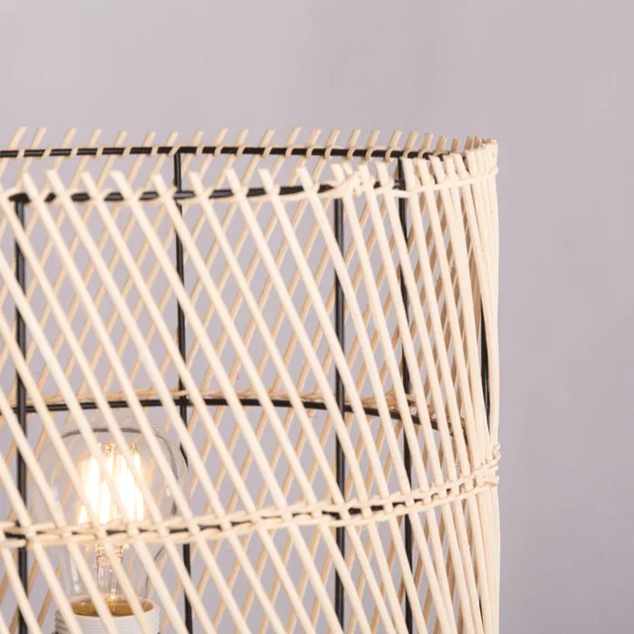 Lámpara de Mesa Porbandar SKD-T1020 Ratán