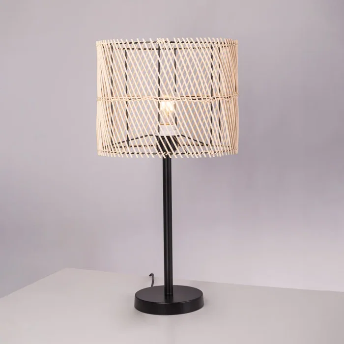 Lámpara de Mesa Porbandar SKD-T1020 Ratán Lámpara de Mesa Porbandar SKD-T1020 Ratán