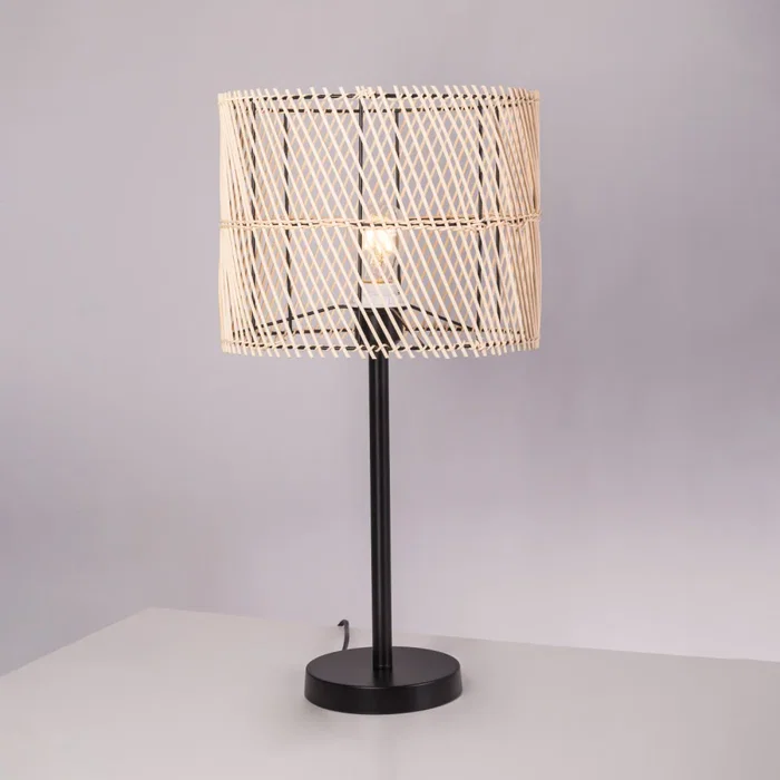 Lámpara de Mesa Porbandar SKD-T1020 Ratán Lámpara de Mesa Porbandar SKD-T1020 Ratán