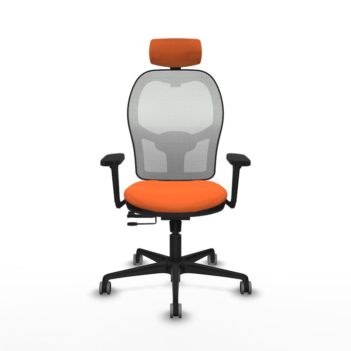PIQUERAS Y CRESPO Silla de oficina Jorquera Sincro/Traslack Naranja/Blanco PIQUERAS Y CRESPO Silla de oficina Jorquera Sincro/Traslack Naranja/Blanco