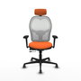 PIQUERAS Y CRESPO Silla de oficina Jorquera Sincro/Traslack Naranja/Blanco