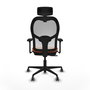 PIQUERAS Y CRESPO Silla de oficina Jorquera Sincro/Traslack Naranja/Blanco