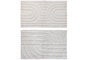DKD Home Decor Alfombra de Baño Abstracto Blanco 2 Unidades