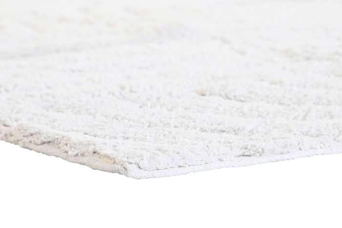 DKD Home Decor Alfombra Blanco Algodon Abstracto 80 x 50 cm (4 Unidades)