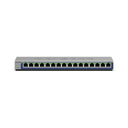 NETGEAR GS116GE Switch de Red Gigabit Ethernet No Administrado L2, 16 Puertos (10/100/1000), Con Calidad de Servicio QoS, VLAN y Montaje de Escritorio, Color Negro